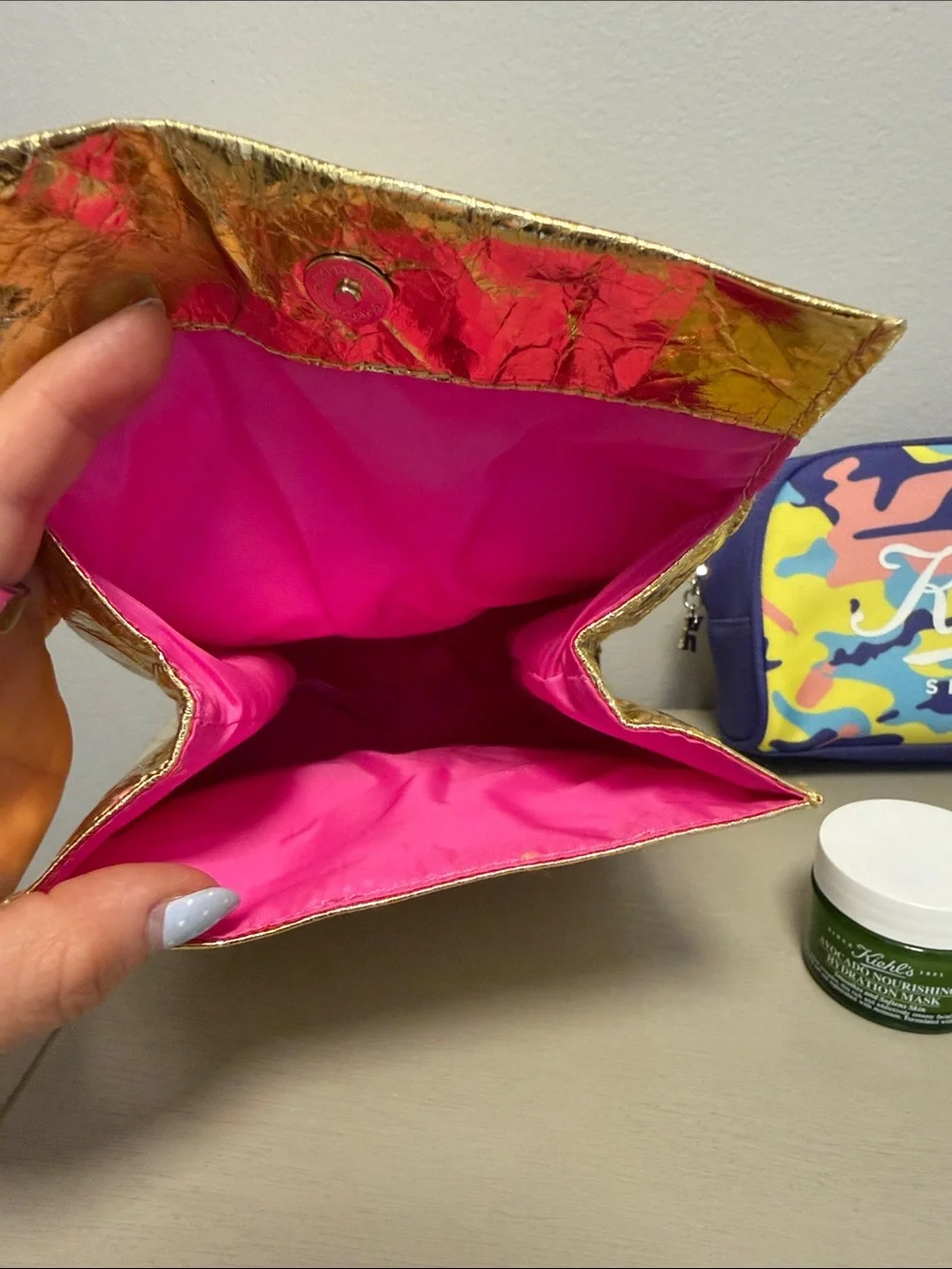 Kiehl’s Avocado Nourishing Hydration Mask + 2 Cosmetic Travel Bags Set - NIB
